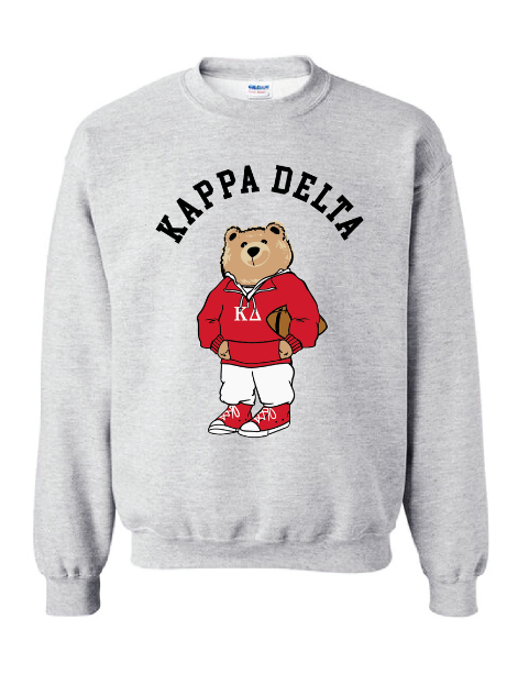 Collegiate Football Bear Sorority Crewneck - 2XL - 3XL