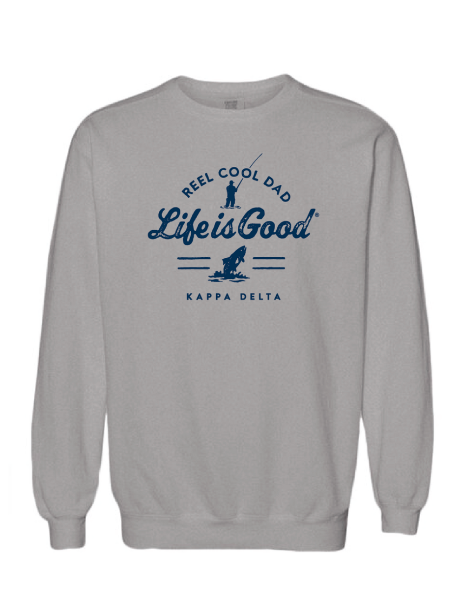 LIFE IS GOOD® Reel Cool Sorority Dad Crewneck