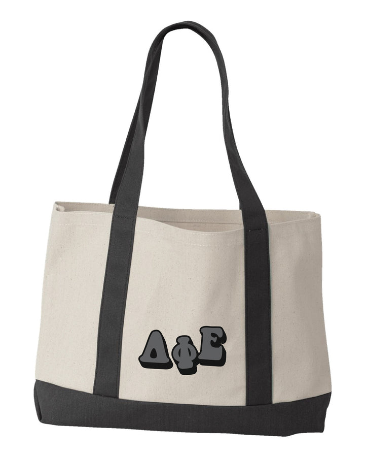 Tone-on-Tone Embroidered Sorority Tote