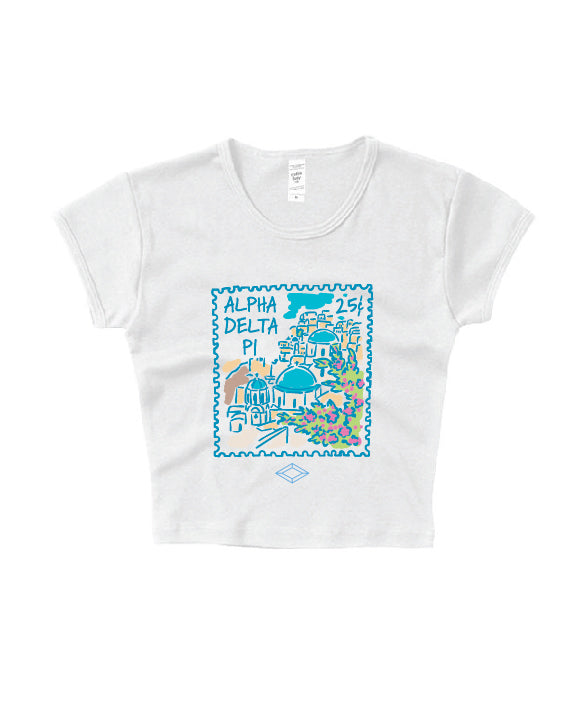 Traveling Stamp Sorority Baby Tee