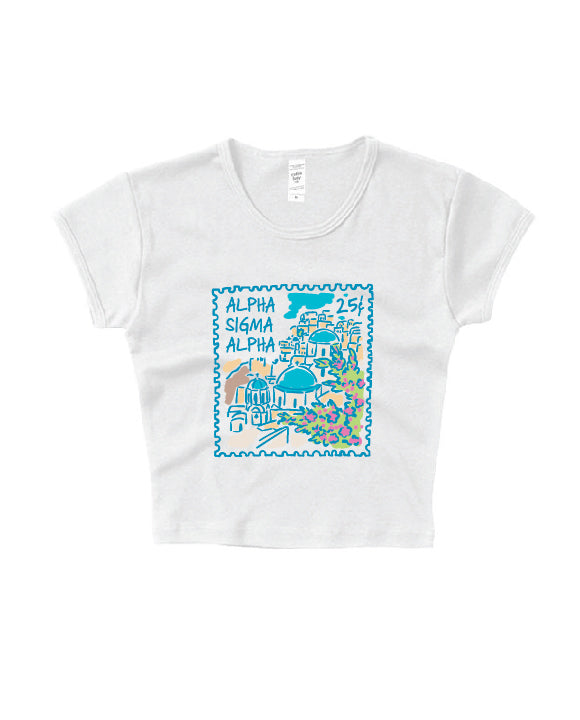Traveling Stamp Sorority Baby Tee