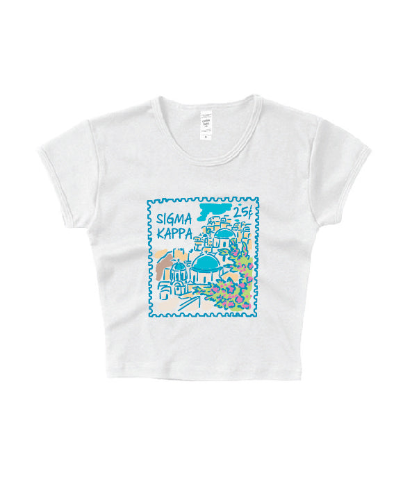 Traveling Stamp Sorority Baby Tee