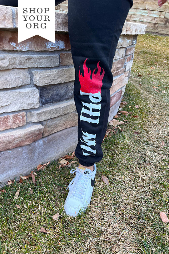 Heart on Fire Matching Set Sorority Joggers - 2XL