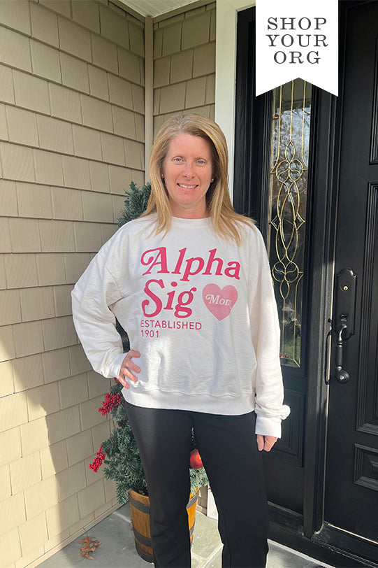 Vanilla Ice Heart Sorority Mom Light Weight Crewneck