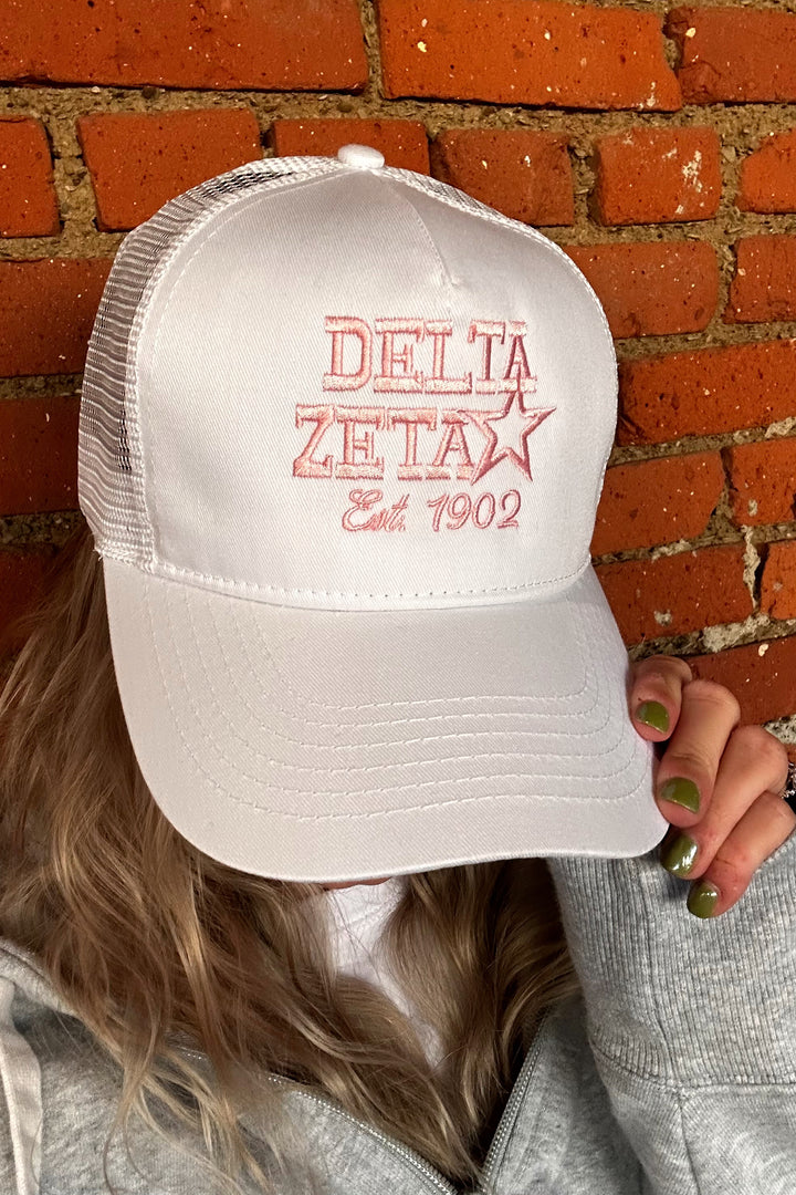 Embroidered Star Sorority Trucker Hat