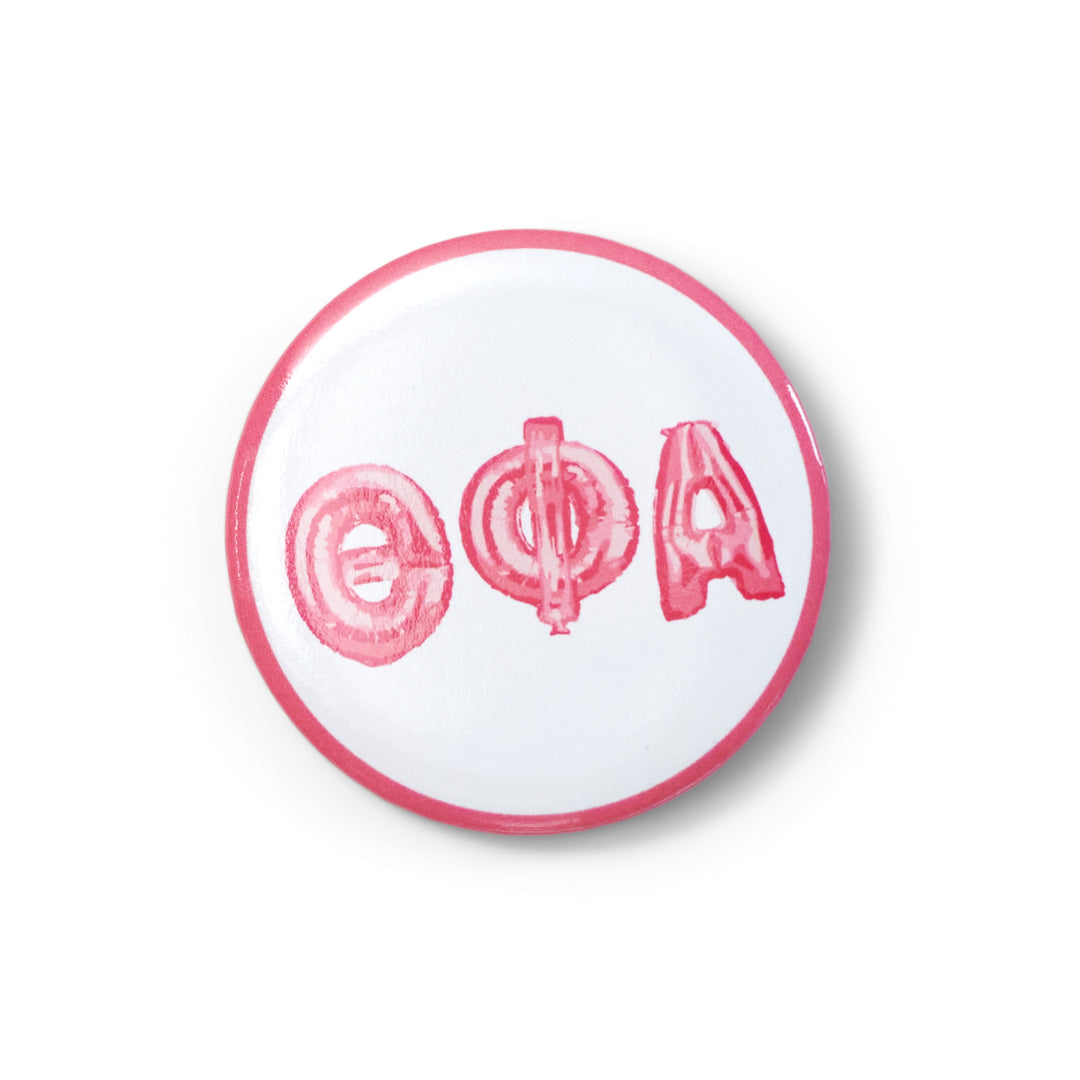 Balloon Greek Letters Sorority Button