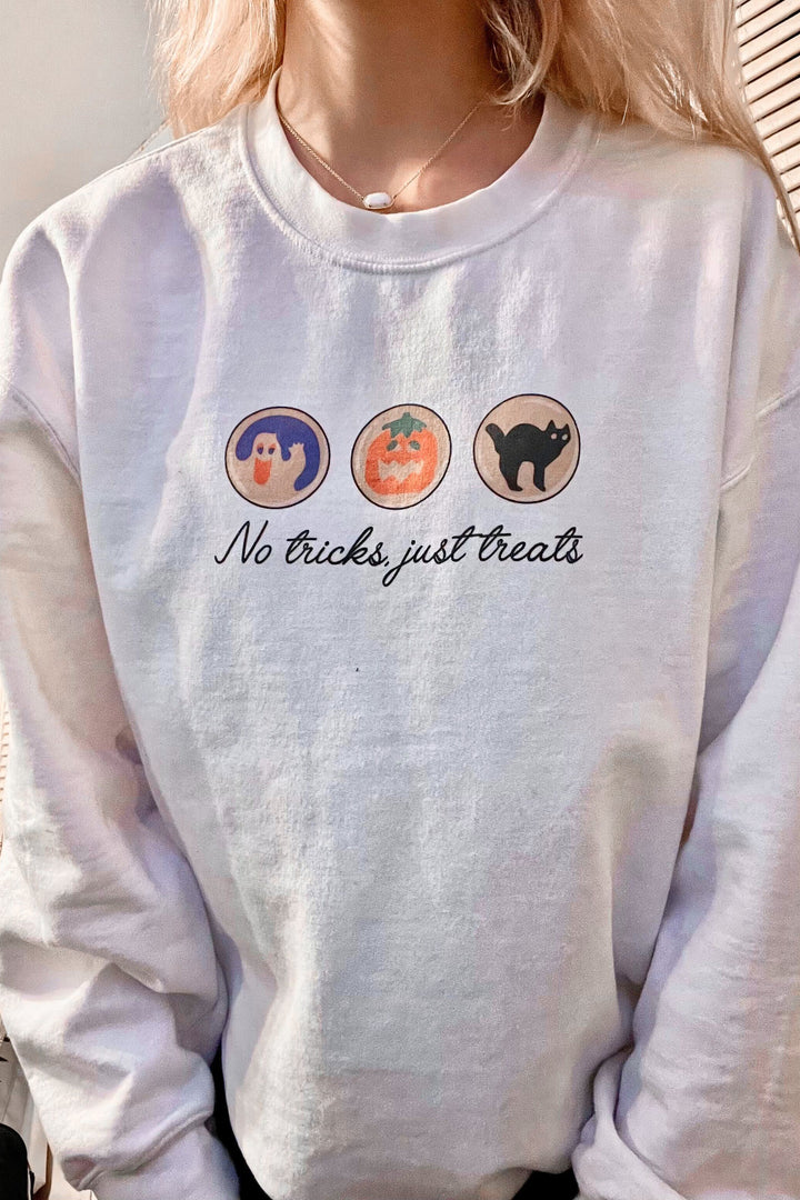 No Tricks Just Treats Halloween Crewneck