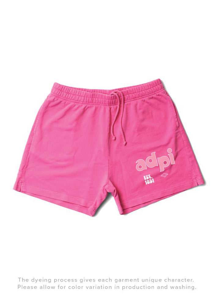 Alpha Delta Pi Ultra Pink Groovy Matching Set Shorts