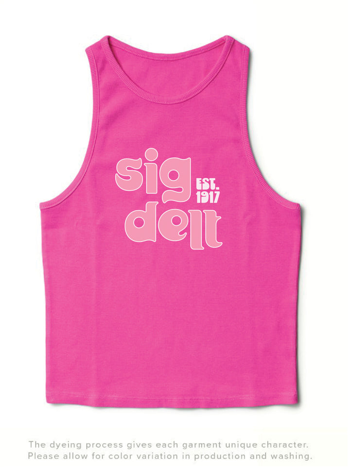 Ultra Pink Groovy Matching Set Tank