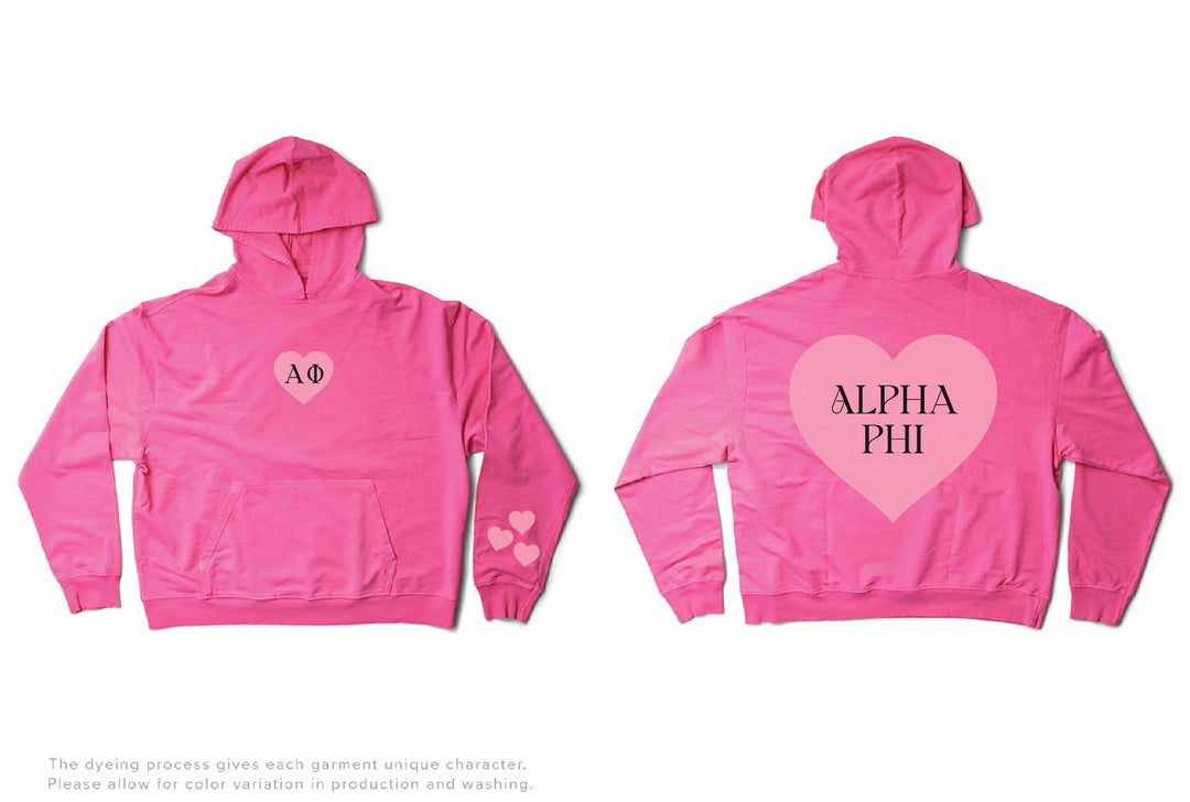 Ultra Pink Heart Matching Set Lightweight Hoodie - 2XL