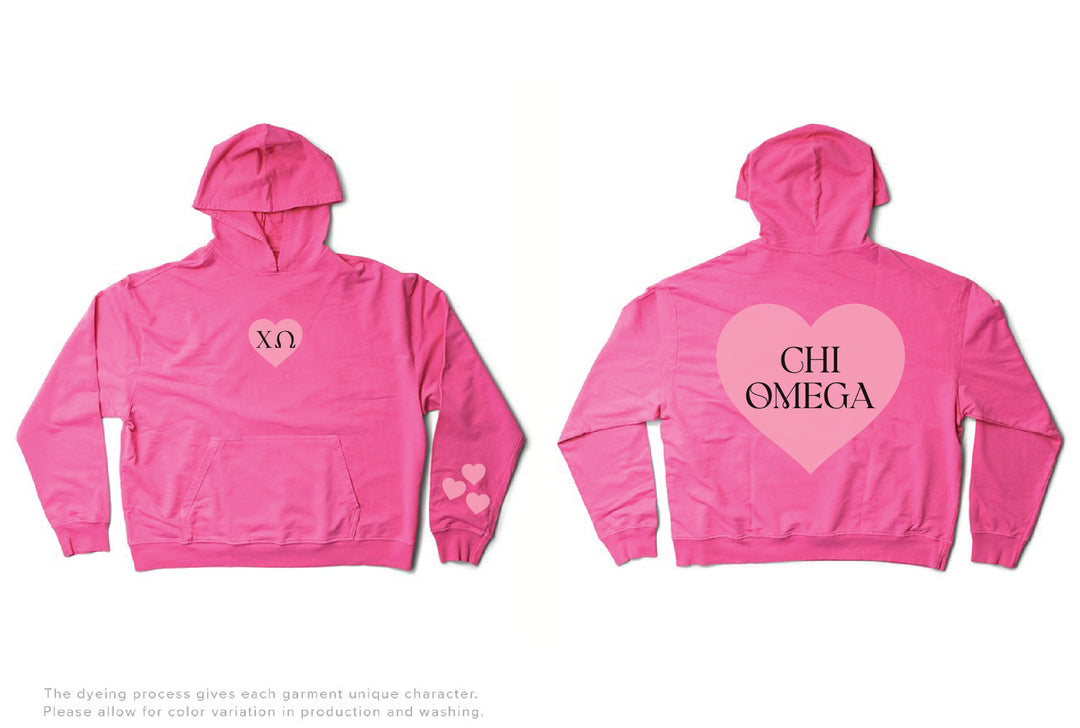 Ultra Pink Heart Matching Set Lightweight Hoodie - 2XL