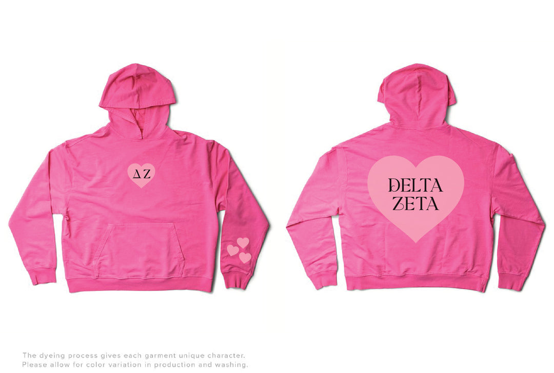 Ultra Pink Heart Matching Set Lightweight Hoodie