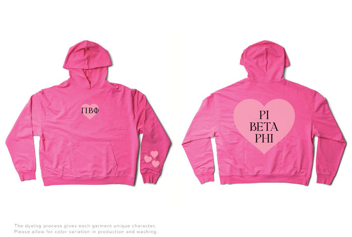 Ultra Pink Heart Matching Set Lightweight Hoodie