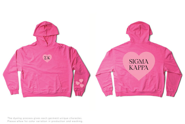 Ultra Pink Heart Matching Set Lightweight Hoodie