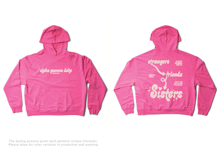 Ultra Pink Strangers to Sisters Matching Set Lightweight Hoodie - 2XL