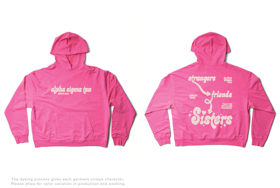 Ultra Pink Strangers to Sisters Matching Set Lightweight Hoodie - 2XL