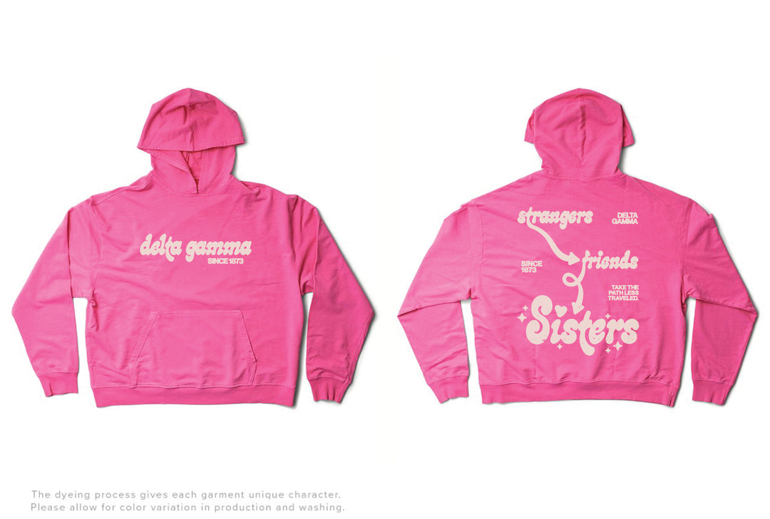 Ultra Pink Strangers to Sisters Matching Set Lightweight Hoodie - 2XL