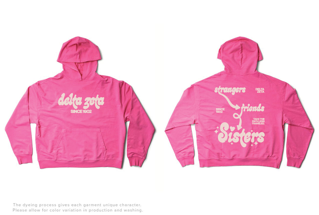 Ultra Pink Strangers to Sisters Matching Set Lightweight Hoodie