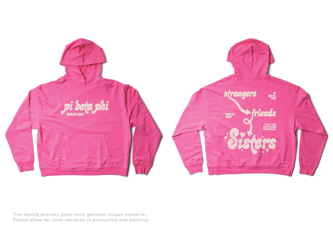 Ultra Pink Strangers to Sisters Matching Set Lightweight Hoodie - 2XL