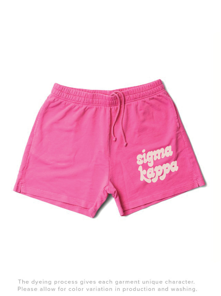 Ultra Pink Strangers to Sisters Matching Set Shorts