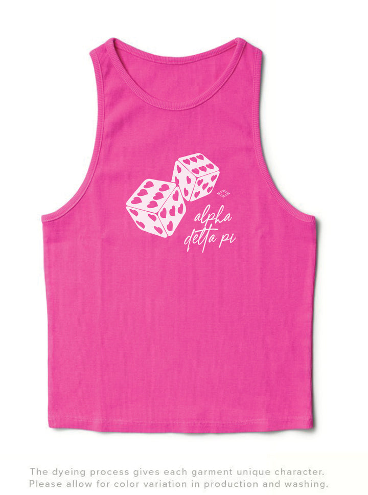Alpha Delta Pi Ultra Pink Dice Sorority Tank