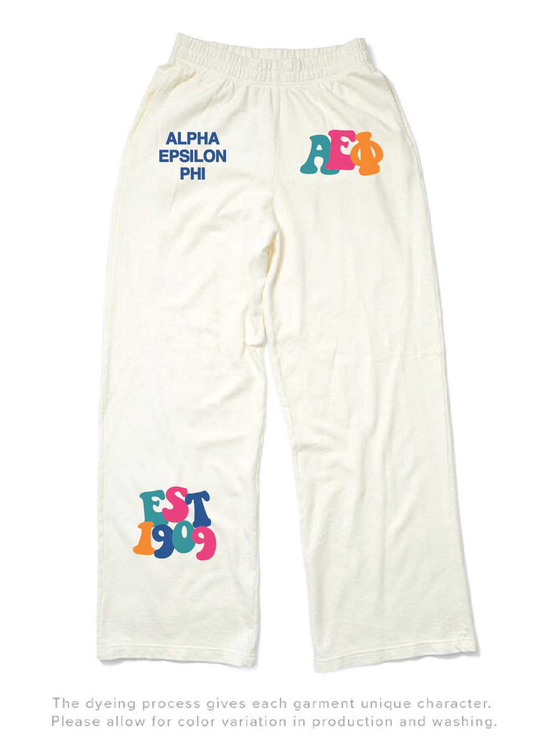 Vanilla Ice Rainbow Matching Set Sorority Light Weight Wide Leg Sweatpants