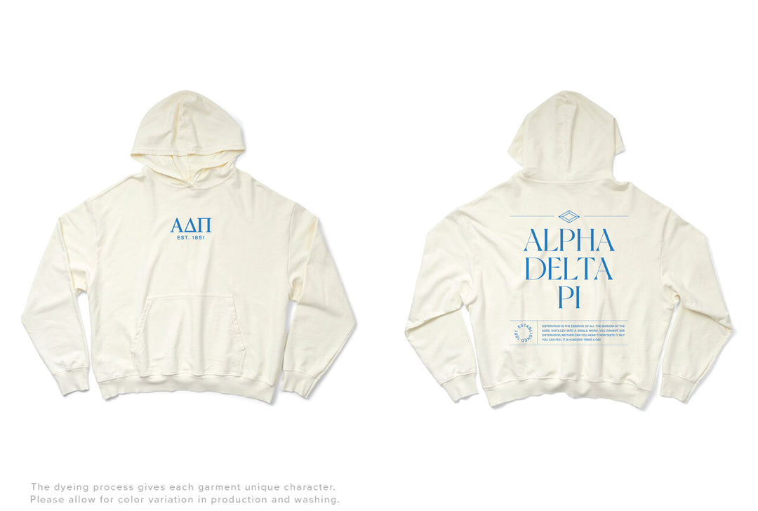 Vanilla Ice Alpha Delta Pi Sisterhood Matching Set Light Weight Hoodie