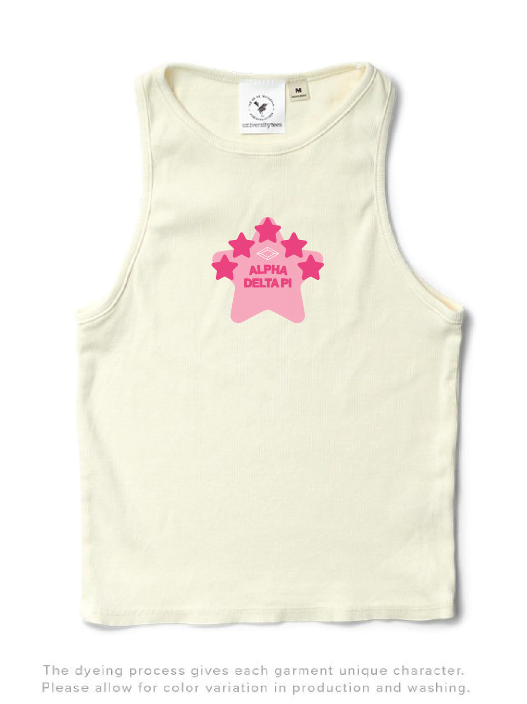 Alpha Delta Pi Vanilla Ice Pink Star Matching Set Tank