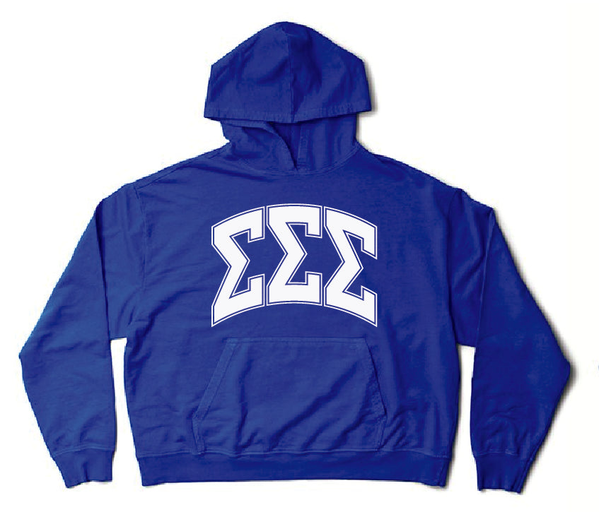 Varsity Blue Greek Matching Set Lightweight Hoodie - 2XL