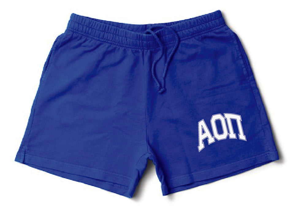 Varsity Blue Greek Matching Set Shorts