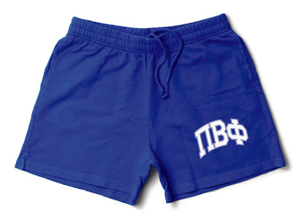 Varsity Blue Greek Matching Set Shorts