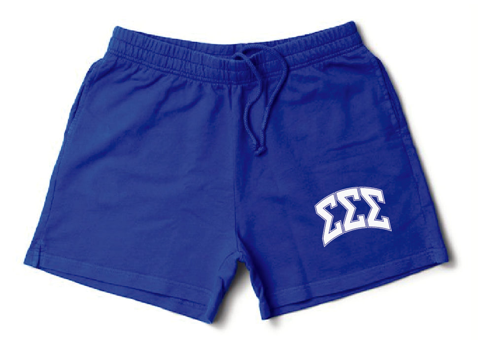 Varsity Blue Greek Matching Set Shorts