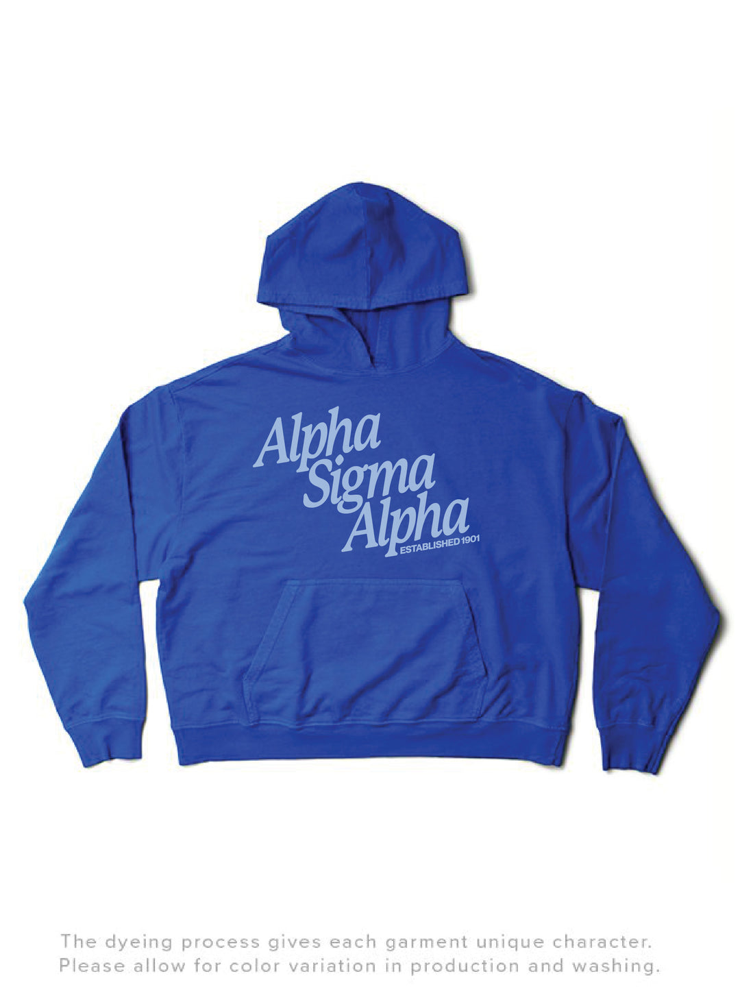 Varsity Blue Slanted Matching Set Lightweight Hoodie