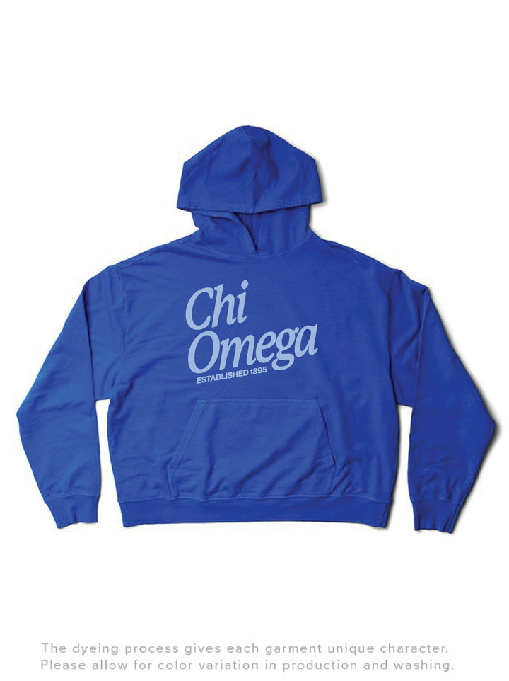 Varsity Blue Slanted Matching Set Lightweight Hoodie