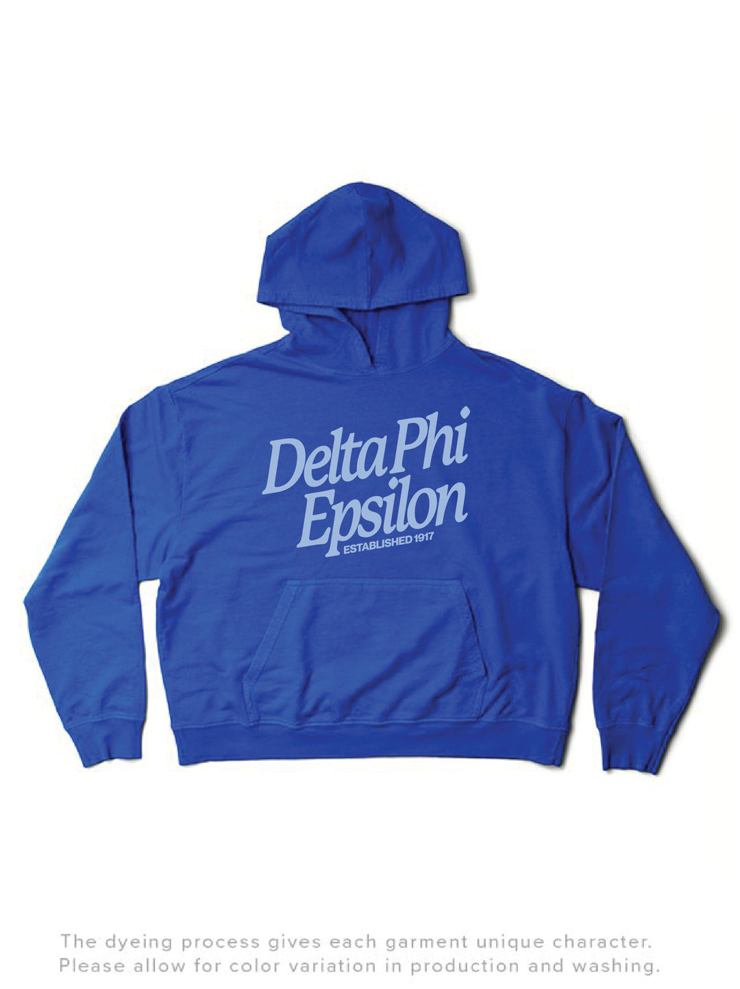 Varsity Blue Slanted Matching Set Lightweight Hoodie