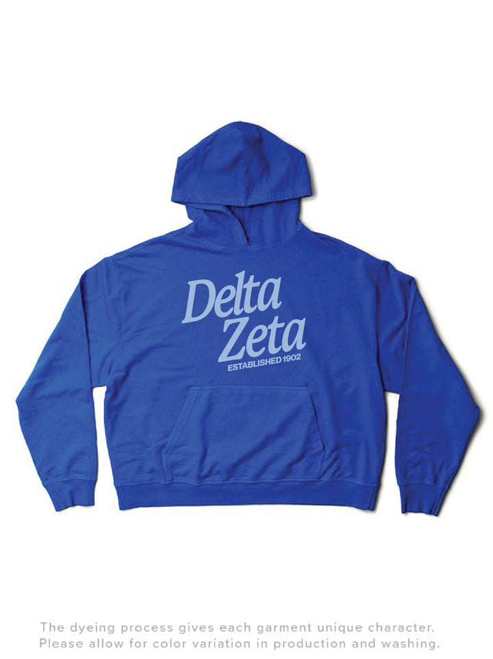 Varsity Blue Slanted Matching Set Lightweight Hoodie