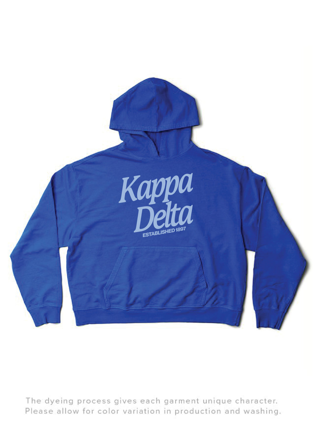 Varsity Blue Slanted Matching Set Lightweight Hoodie