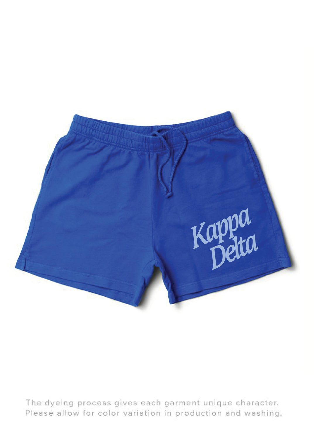 Varsity Blue Slanted Matching Set Shorts