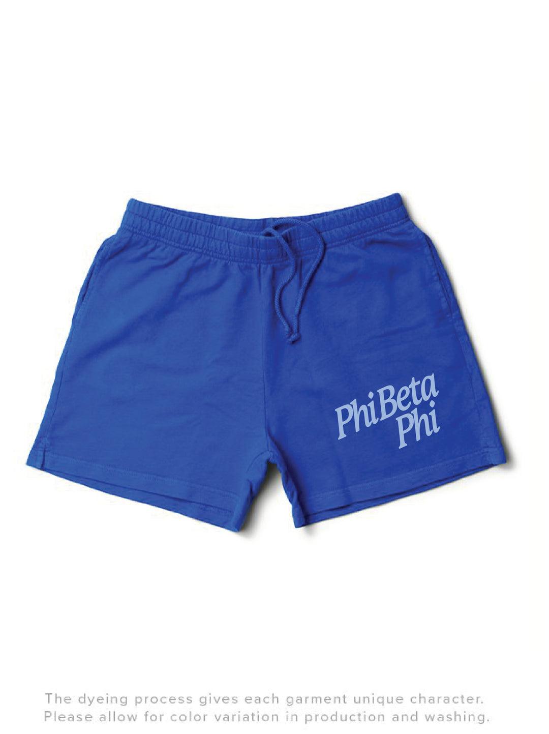 Varsity Blue Slanted Matching Set Shorts