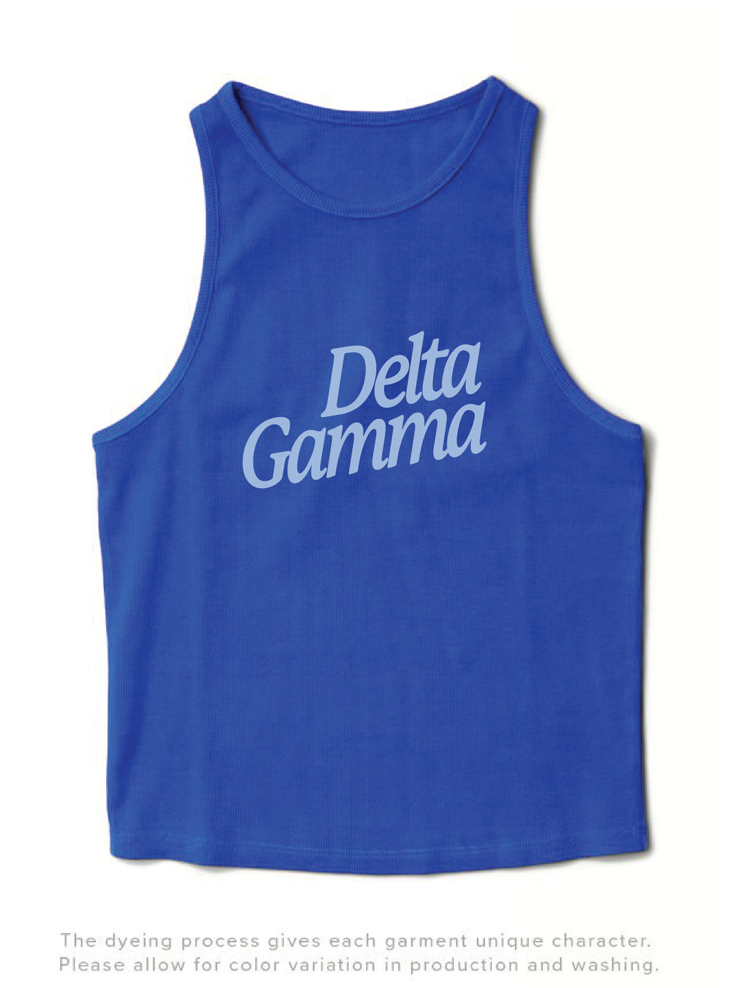 Varsity Blue Slanted Matching Set Tank