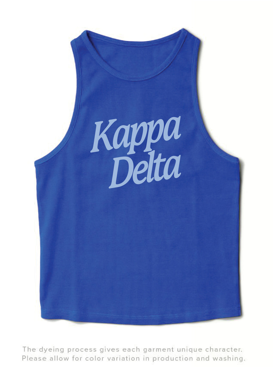 Varsity Blue Slanted Matching Set Tank