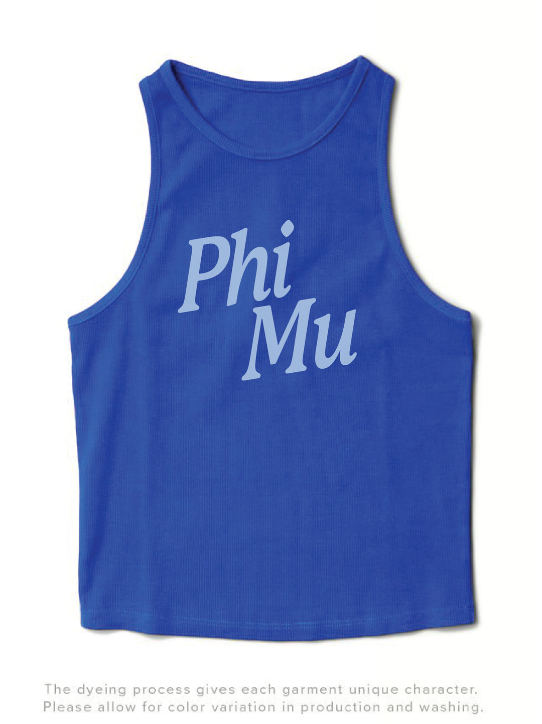 Varsity Blue Slanted Matching Set Tank - 2XL