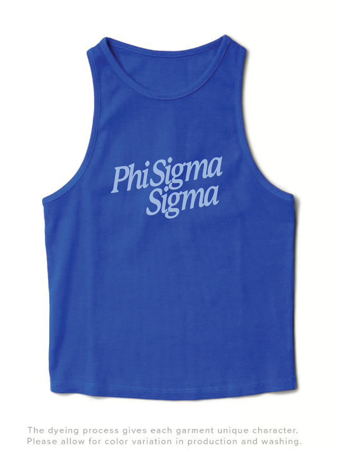 Varsity Blue Slanted Matching Set Tank - 2XL