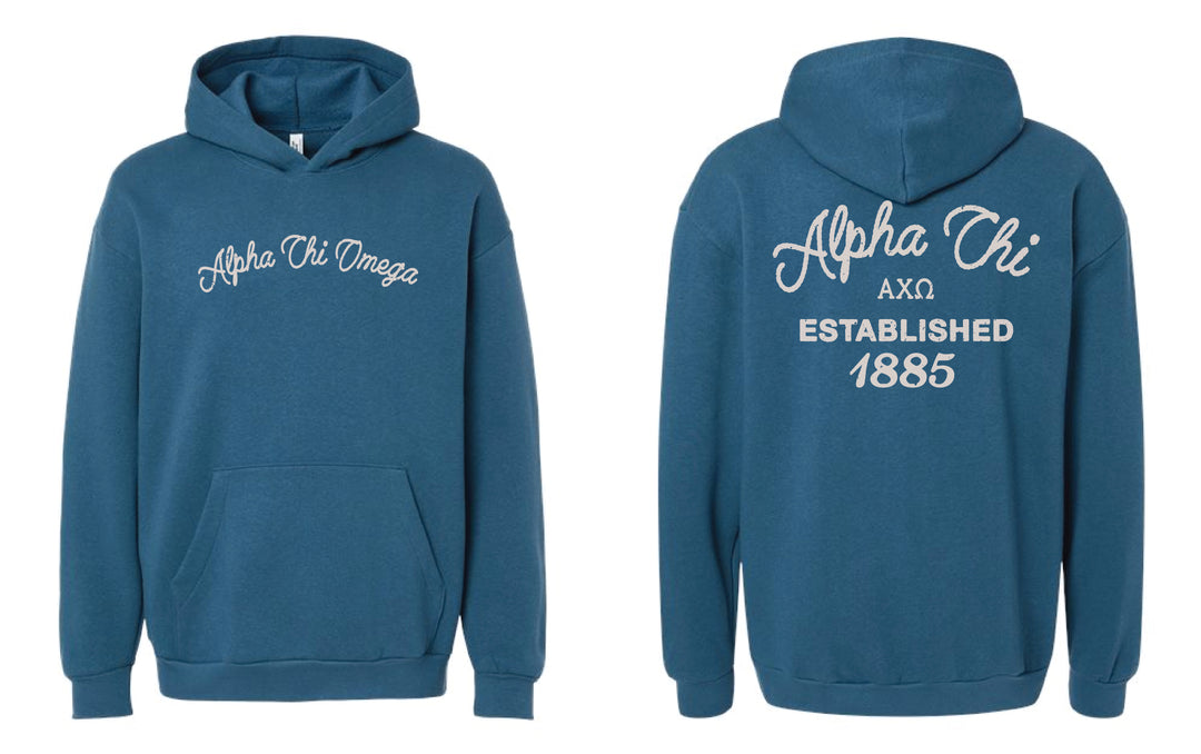 Vintage Blue Sorority Hoodie - 2XL - 3XL