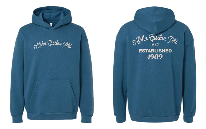 Vintage Blue Sorority Hoodie - 2XL - 3XL