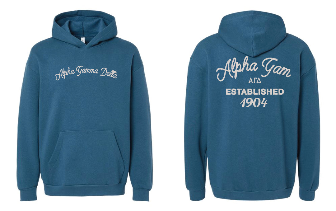 Vintage Blue Sorority Hoodie - 2XL - 3XL