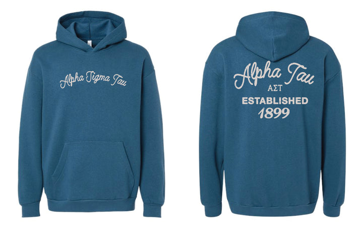 Vintage Blue Sorority Hoodie - 2XL - 3XL