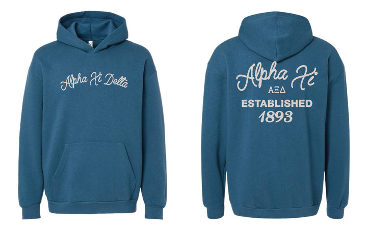 Vintage Blue Sorority Hoodie - 2XL - 3XL
