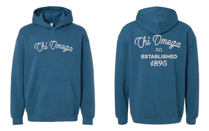Vintage Blue Sorority Hoodie - 2XL - 3XL