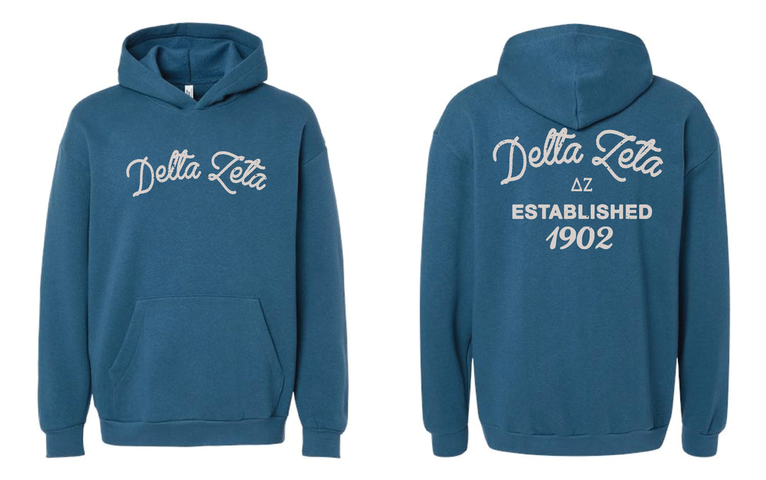 Vintage Blue Sorority Hoodie - 2XL - 3XL